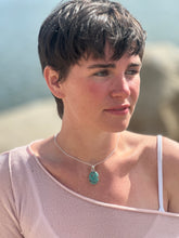 Load image into Gallery viewer, Turquoise 1.5” Necklace 18”
