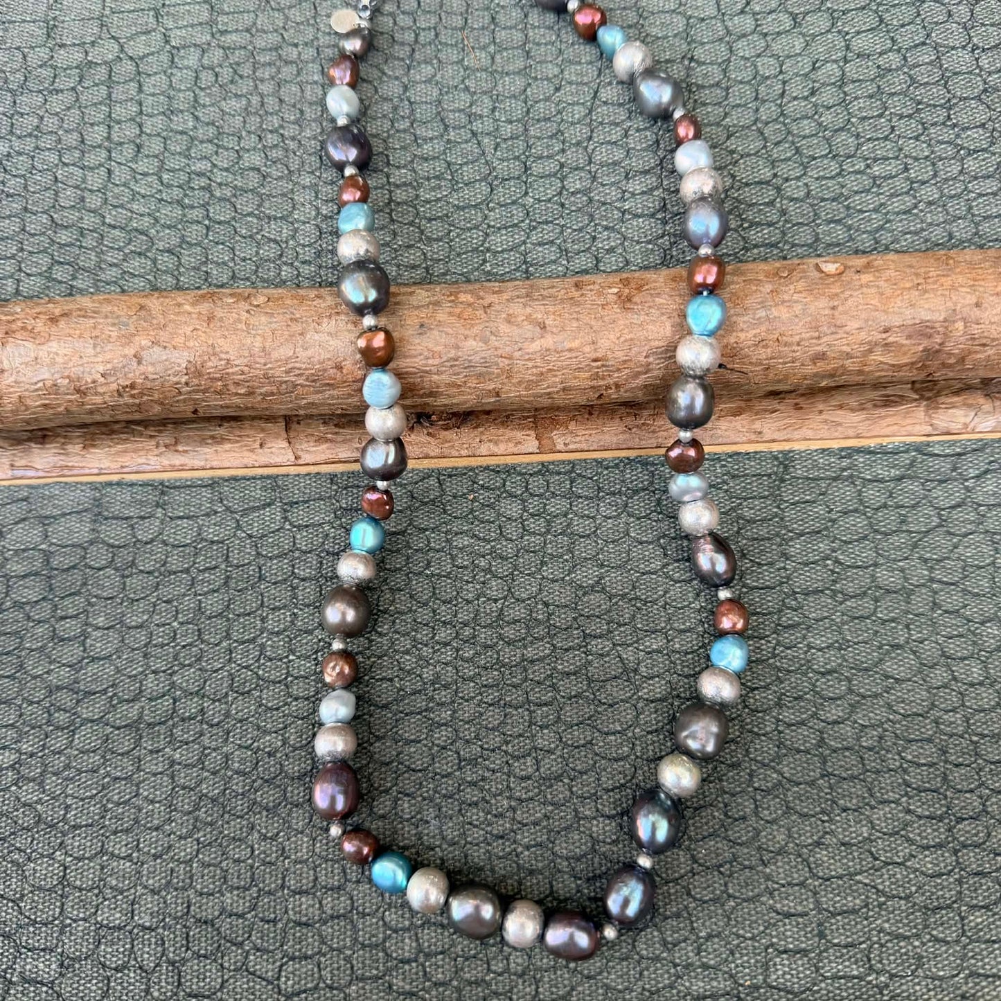 Sale - 18”-20” Multi-Pearl Sterling Silver Necklace