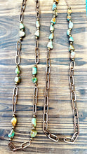 Load image into Gallery viewer, N0717. Copper Turquoise Necklace (24”)
