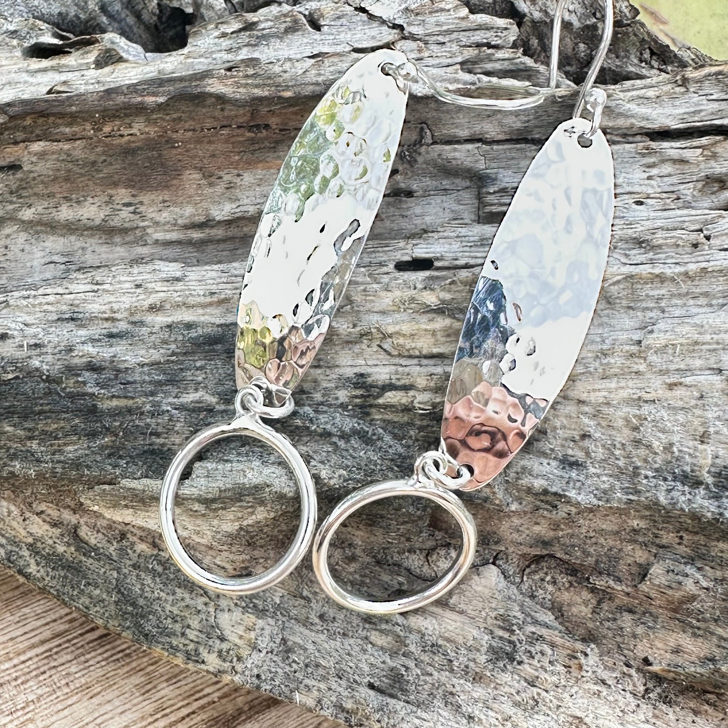 Taxco Hammered  Earrings 2.5”