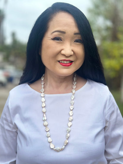 Pearl Sterling Necklace (26”-28”)