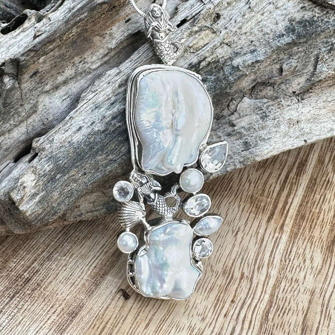 Mermaids Baroque Pearls 3” Necklace