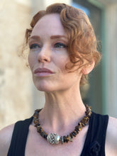 Load image into Gallery viewer, N0922  Tiger Eye Statement Necklace (18”-20”)
